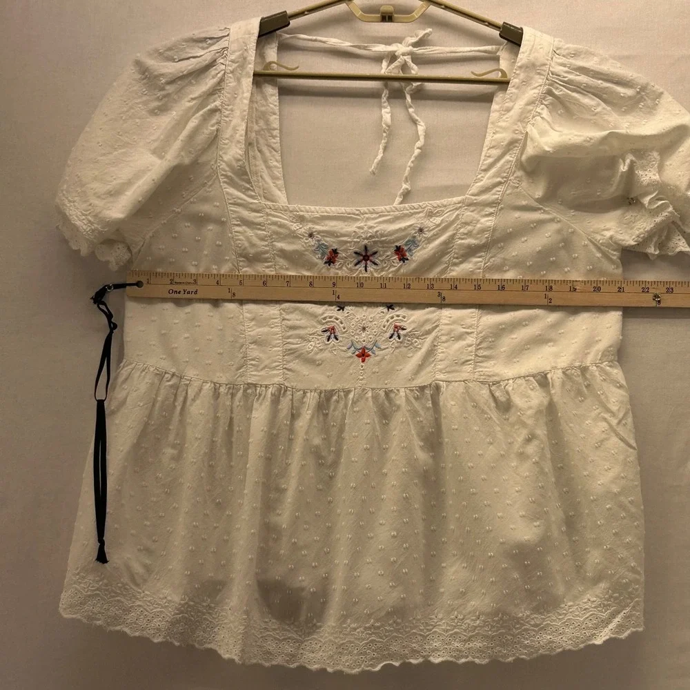 Old Navy Peasant Top White 2X‎